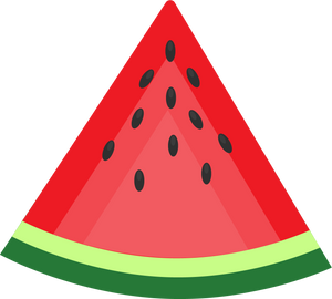 Triangle cut watermelon.