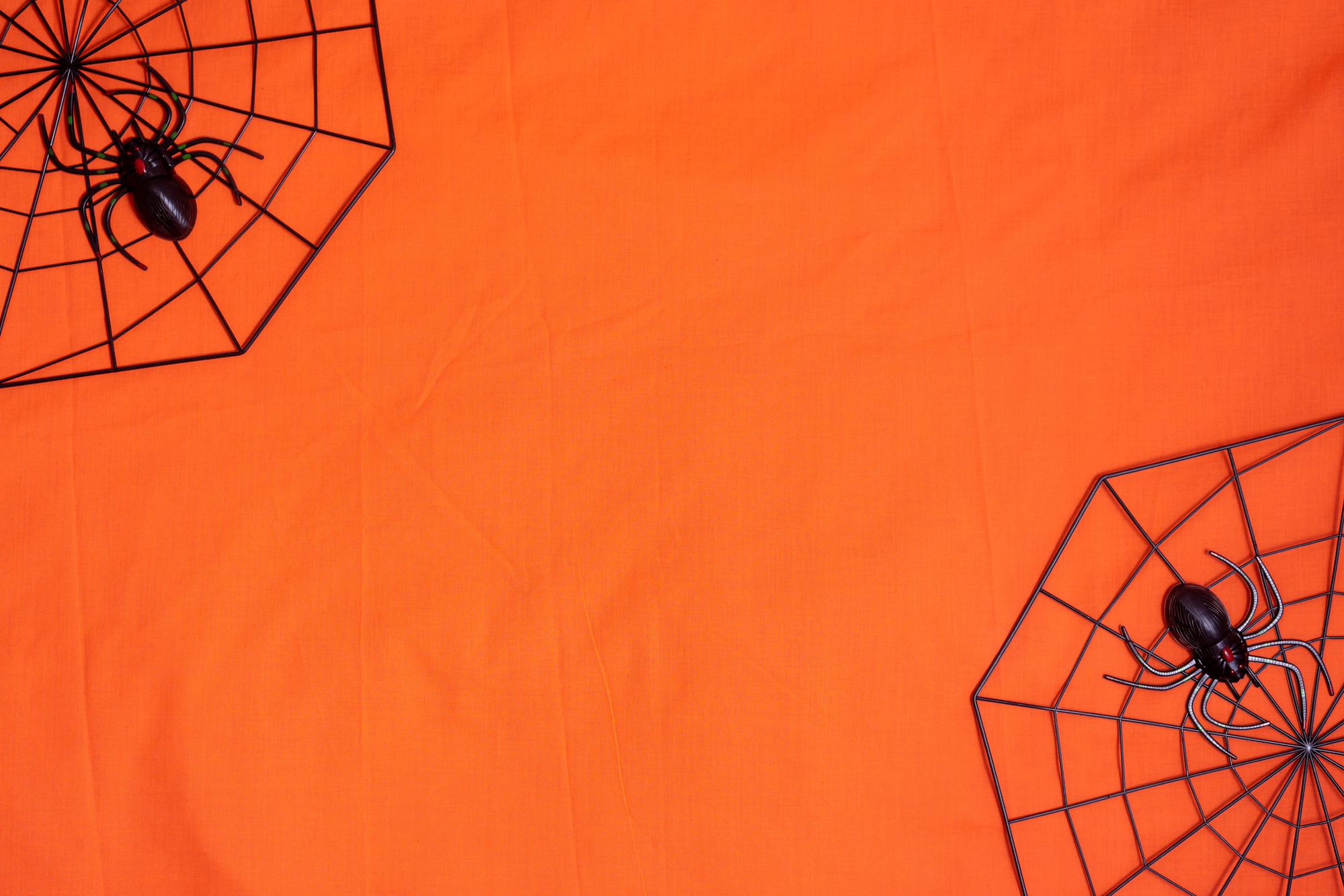Simple halloween background decorated spiderweb